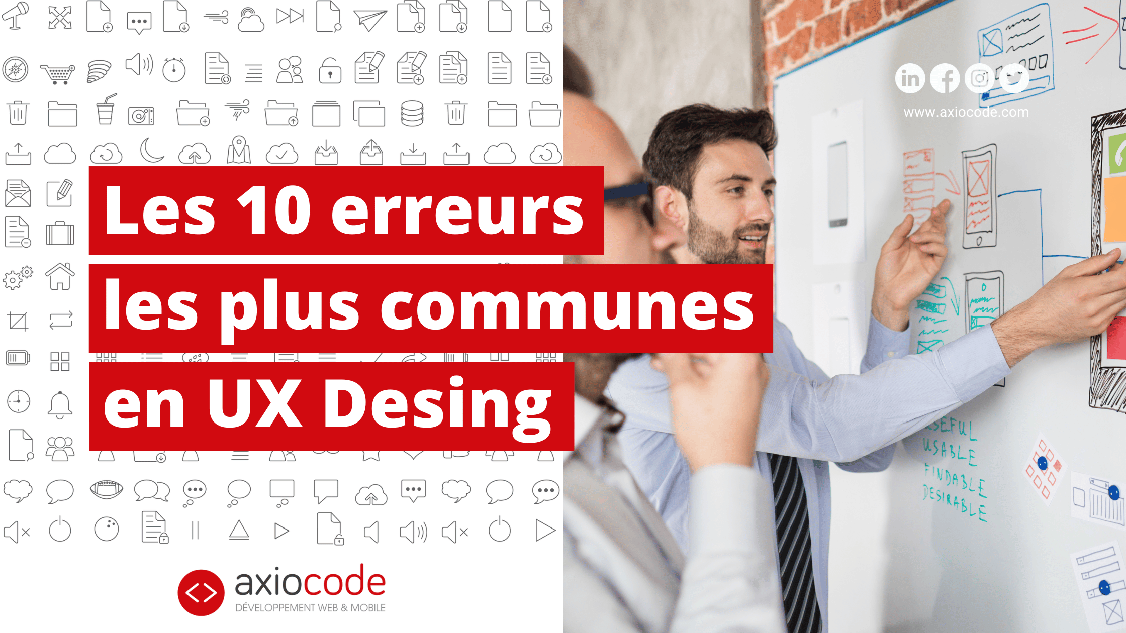L’UX couvre tous les aspects de l’expérience entre l’utilisateur et votre application, incluant ainsi le design, l’interface, les interactions...
