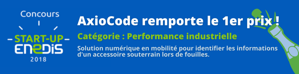 Application Enedis, premier prix 2018 pour AxioCode catégorie performance industrielle pour le développement d'une application métier.