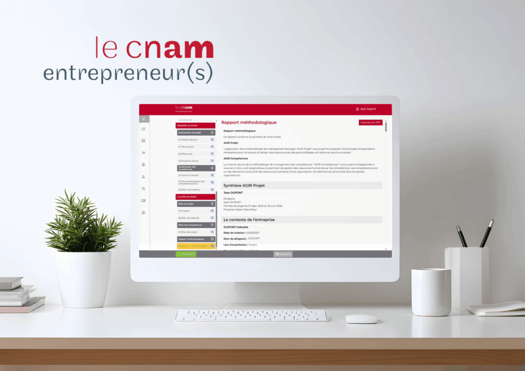 Méthode AGIR : du fichier Excel à l'application web pour la gestion des projets et des compétences au Cnam entrepreneur(s)